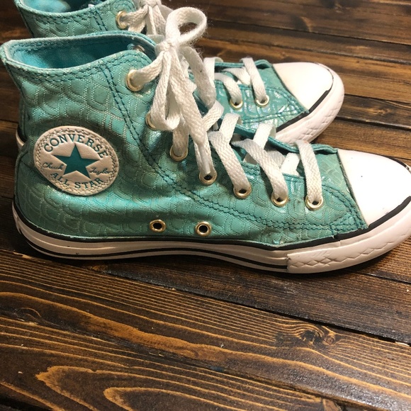 Converse Other - Mermaid Converse High Top Sneakers Youth Size 2